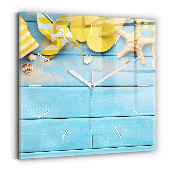 Horloge carrée en verre Accessoires et planches de plage