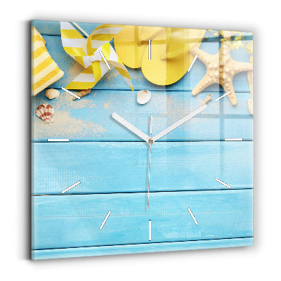 Horloge carrée en verre Accessoires et planches de plage