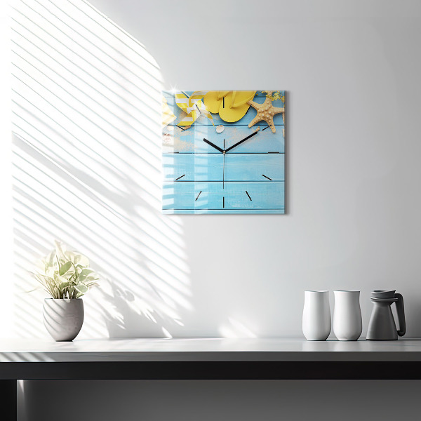 Horloge carrée en verre Accessoires et planches de plage