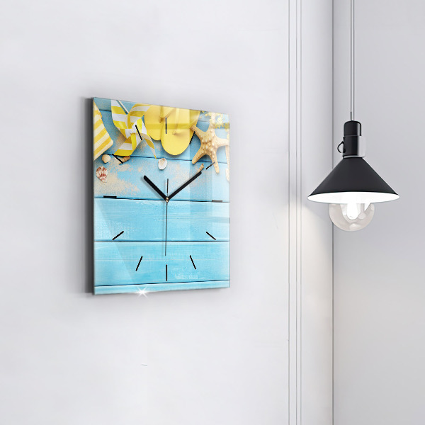 Horloge carrée en verre Accessoires et planches de plage