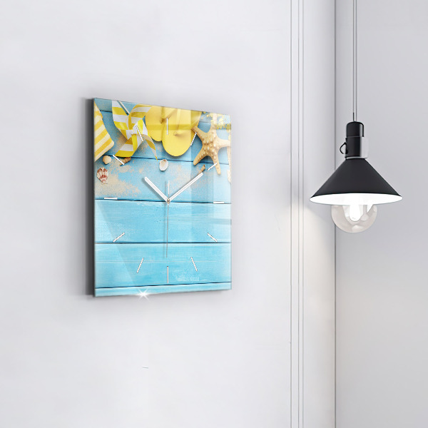 Horloge carrée en verre Accessoires et planches de plage