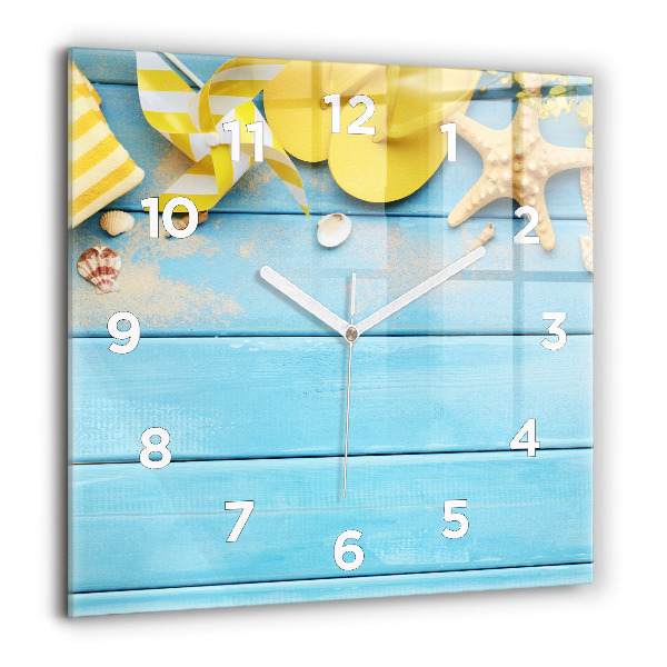 Horloge carrée en verre Accessoires et planches de plage