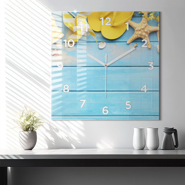 Horloge carrée en verre Accessoires et planches de plage