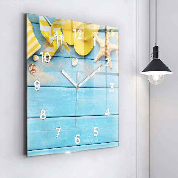 Horloge carrée en verre Accessoires et planches de plage