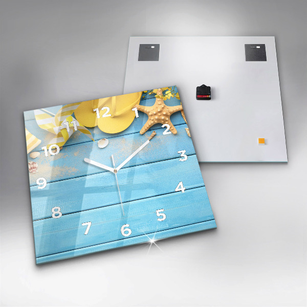 Horloge carrée en verre Accessoires et planches de plage