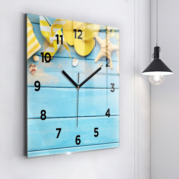 Horloge carrée en verre Accessoires et planches de plage