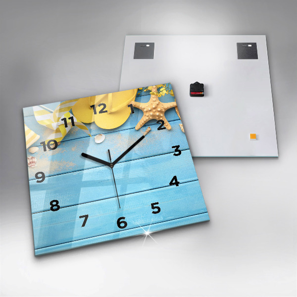 Horloge carrée en verre Accessoires et planches de plage