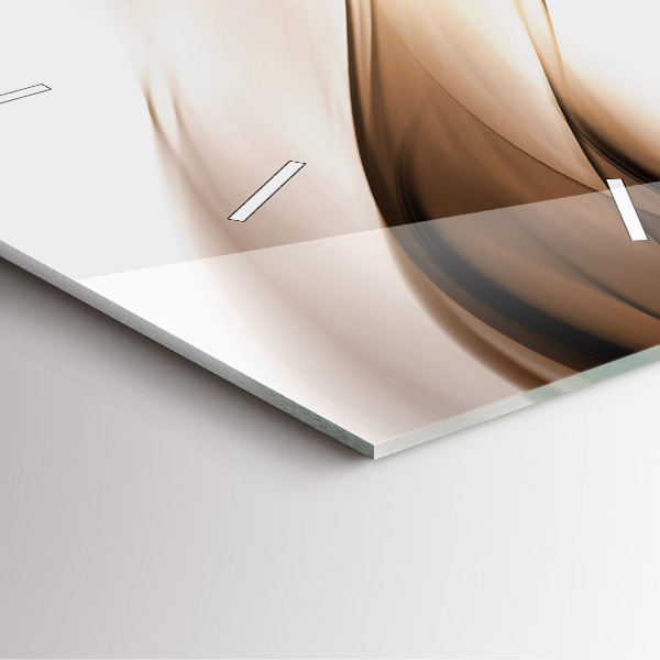 Horloge carrée en verre 'Ligne d''abstraction'