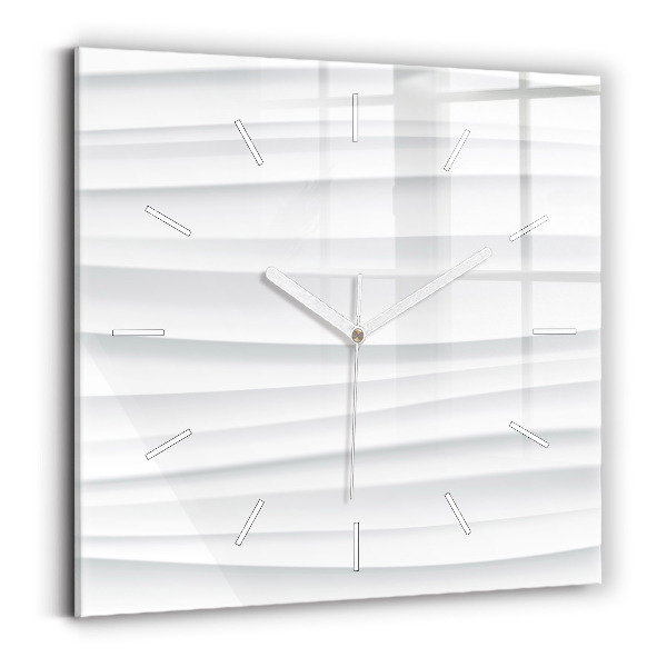 Horloge carrée en verre Texture des vagues