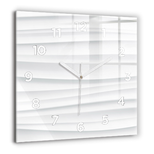 Horloge carrée en verre Texture des vagues