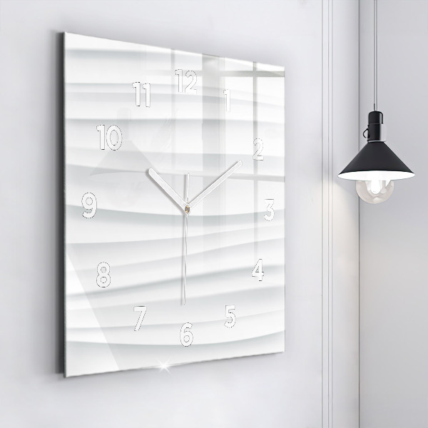 Horloge carrée en verre Texture des vagues