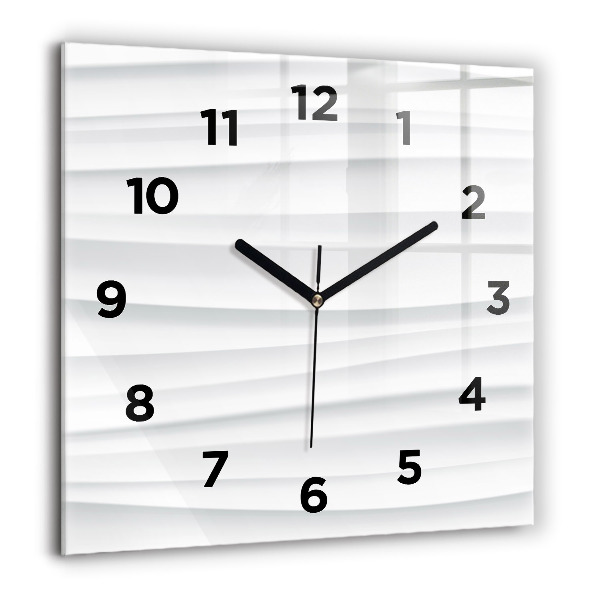 Horloge carrée en verre Texture des vagues