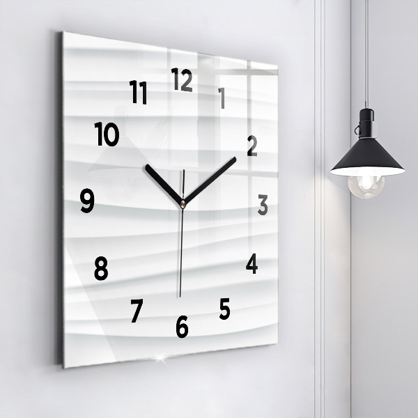 Horloge carrée en verre Texture des vagues