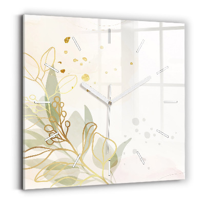 Horloge murale carrée Abstraction pastel