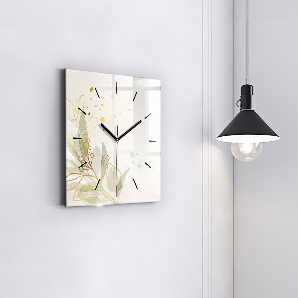 Horloge murale carrée Abstraction pastel