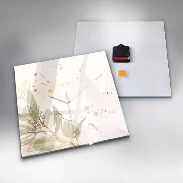 Horloge murale carrée Abstraction pastel