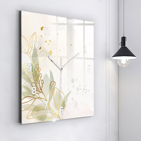 Horloge murale carrée Abstraction pastel