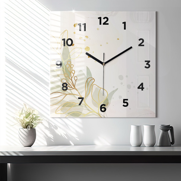 Horloge murale carrée Abstraction pastel