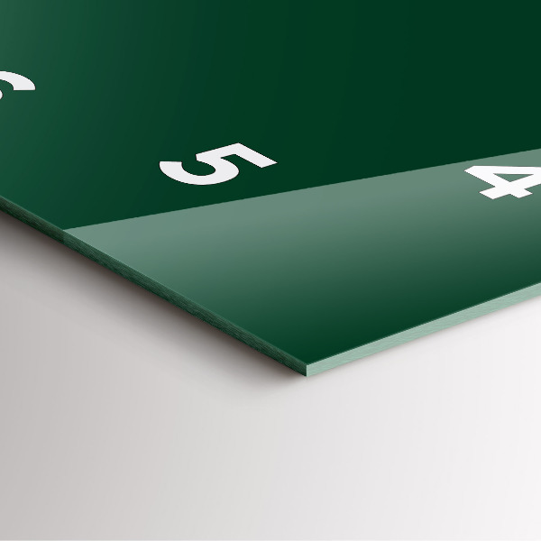 Horloge murale carrée Couleur vert bouteille