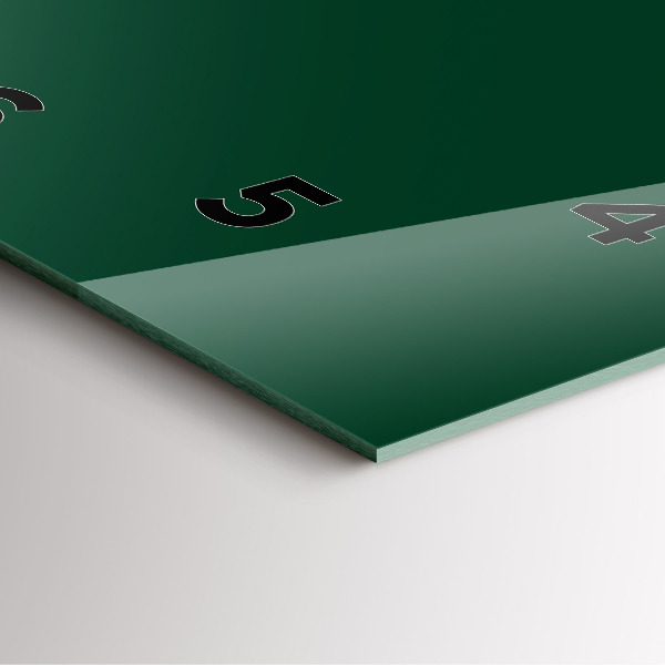 Horloge murale carrée Couleur vert bouteille