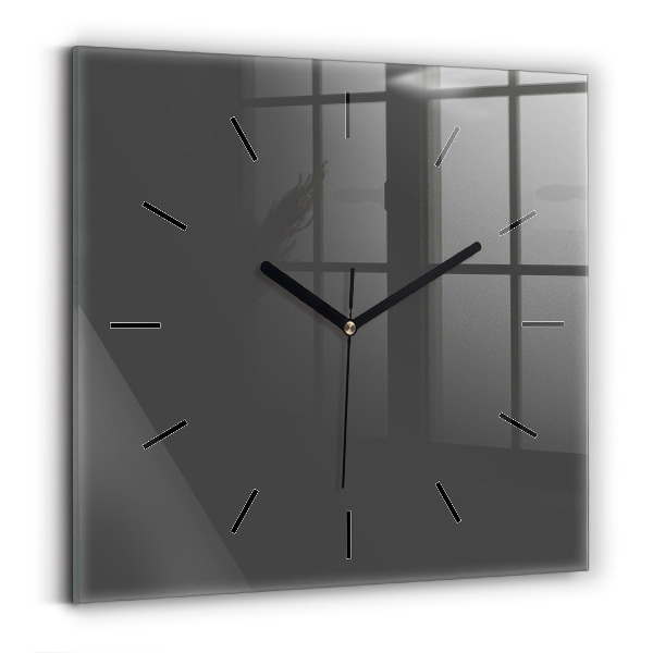 Horloge murale carrée Couleur gris