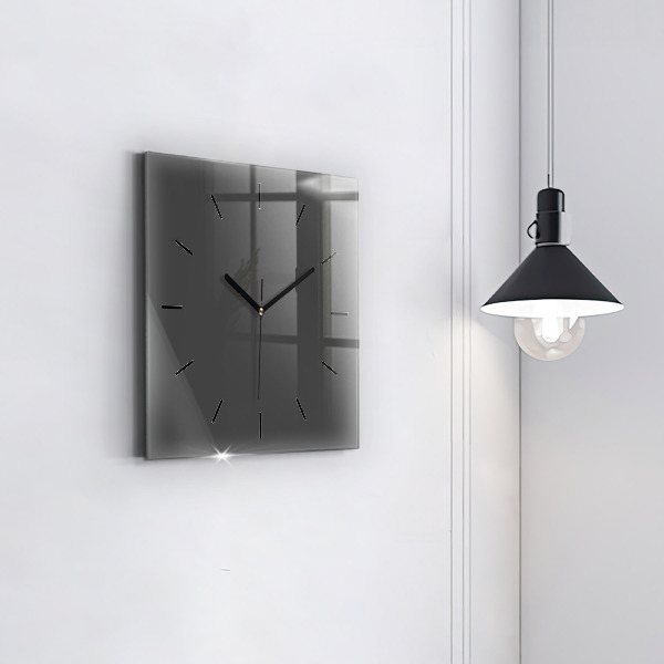 Horloge murale carrée Couleur gris