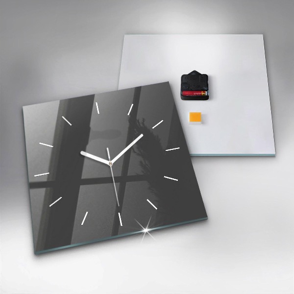 Horloge murale carrée Couleur gris