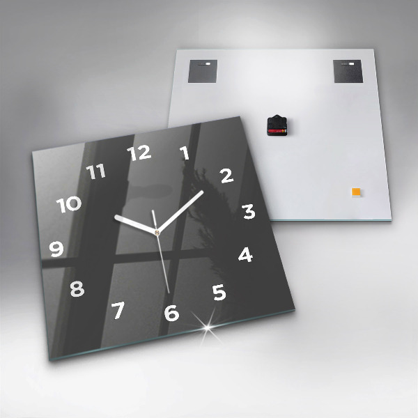 Horloge murale carrée Couleur gris
