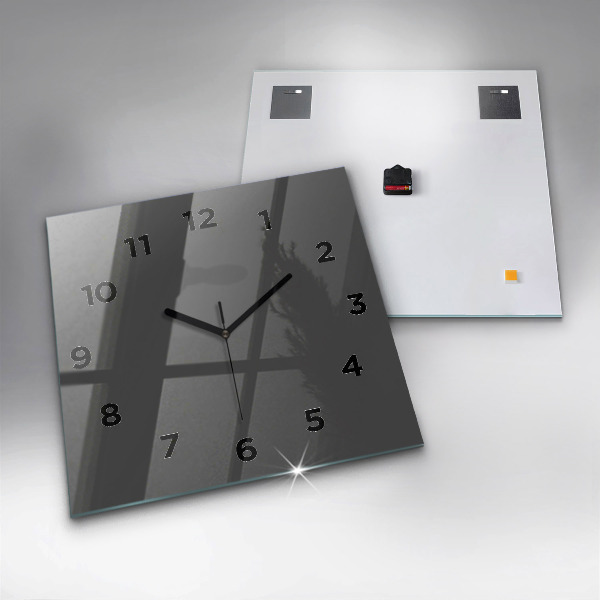 Horloge murale carrée Couleur gris