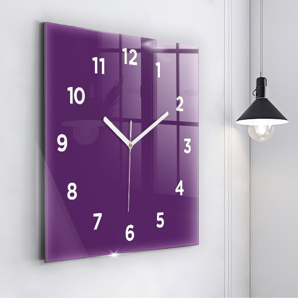 Horloge murale carrée Violet