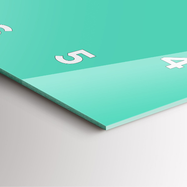 Horloge murale carrée Turquoise