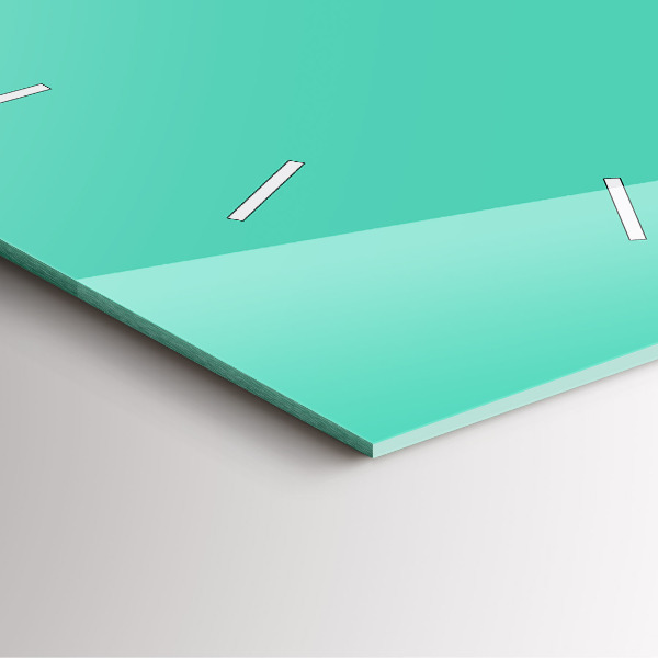 Horloge murale carrée Turquoise