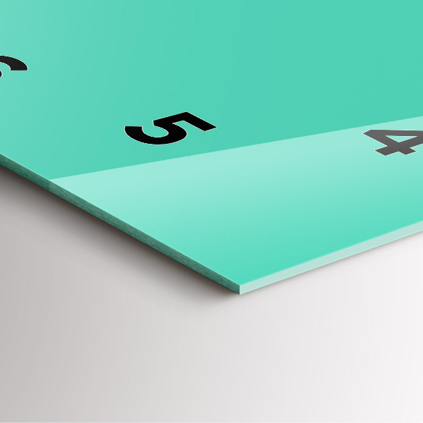 Horloge murale carrée Turquoise