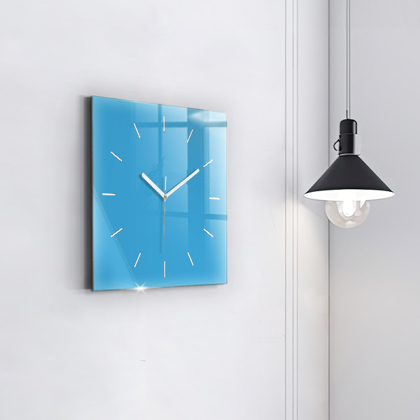 Horloge murale carrée Bleu