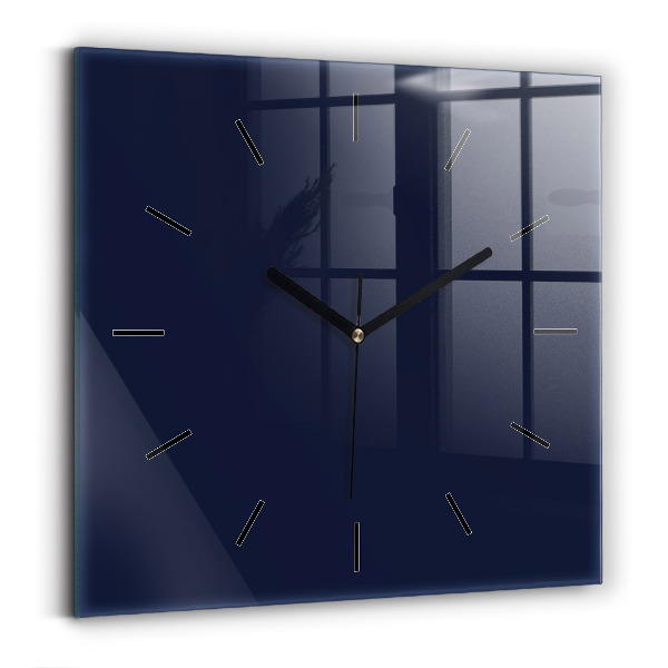 Horloge murale carrée Bleu marine foncé