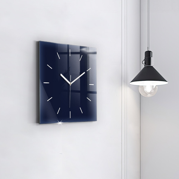 Horloge murale carrée Bleu marine foncé