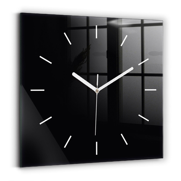 Horloge murale carrée Noir