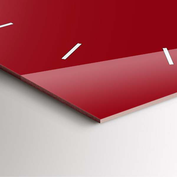 Horloge murale carrée Rouge