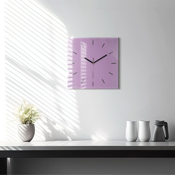 Horloge murale carrée Lilas