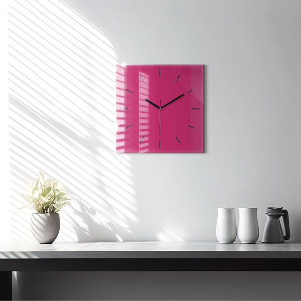 Horloge murale carrée Rose