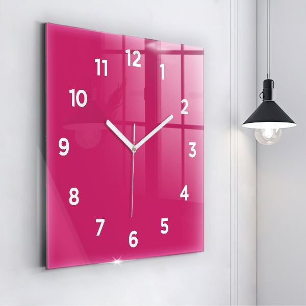 Horloge murale carrée Rose