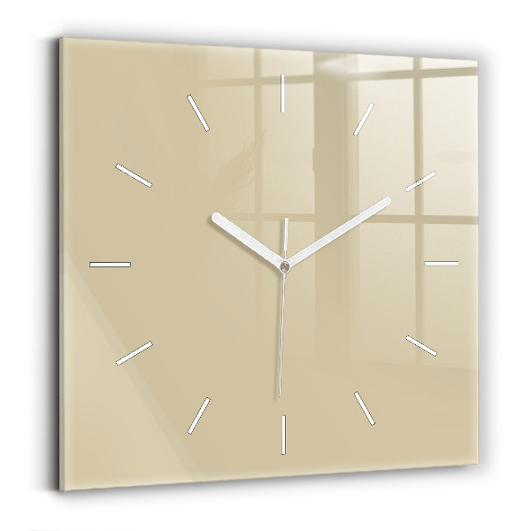 Horloge murale carrée Beige