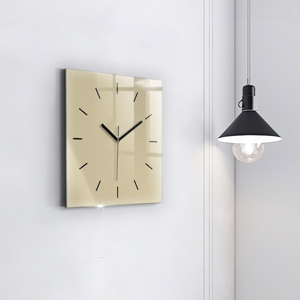 Horloge murale carrée Beige
