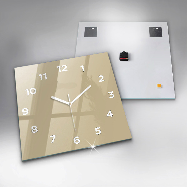 Horloge murale carrée Beige