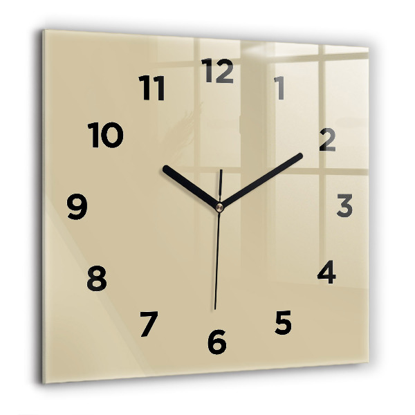 Horloge murale carrée Beige