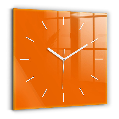 Horloge murale carrée Orange