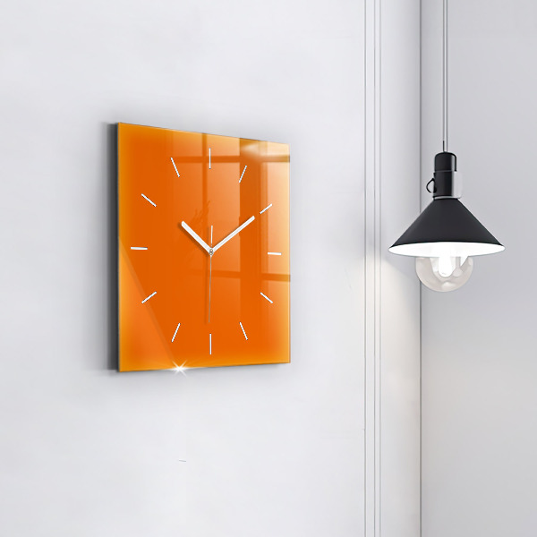 Horloge murale carrée Orange