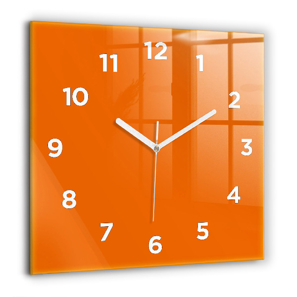 Horloge murale carrée Orange