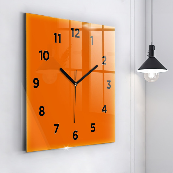 Horloge murale carrée Orange