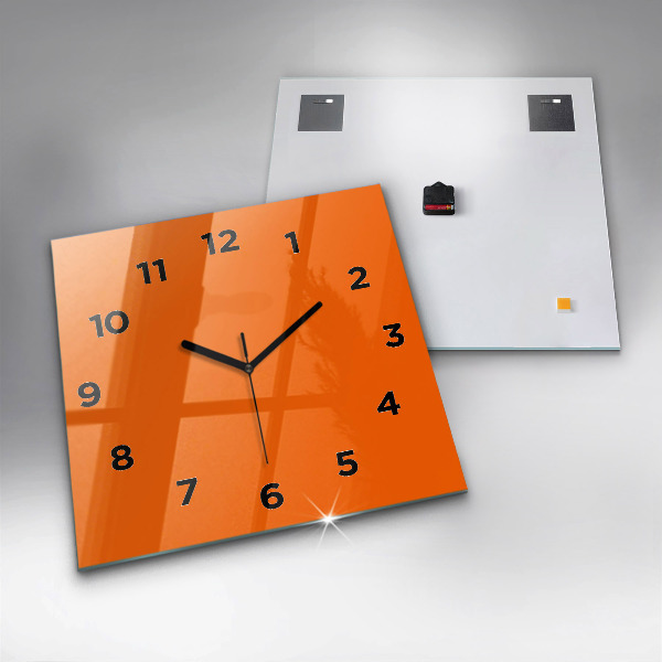 Horloge murale carrée Orange